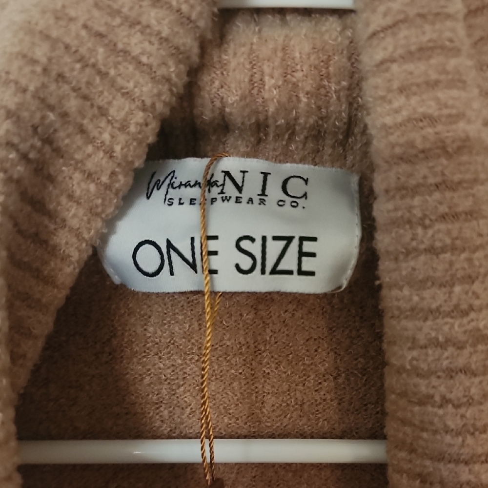 Pink Ribbed Sleepwear Cardigan